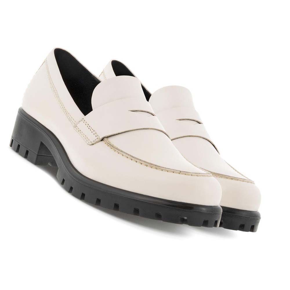 Ecco Modtray Penny Loafers Dame Hvite | NO 156DFM